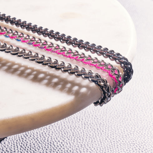 Schwarz x Rotguss | Gaia Weizenkette | Choker Halskette